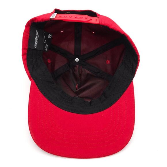 Crooks & Castles Snapback Hat Ball Cap Red Flat Bill Streetwear Embroidered - Picture 6 of 7